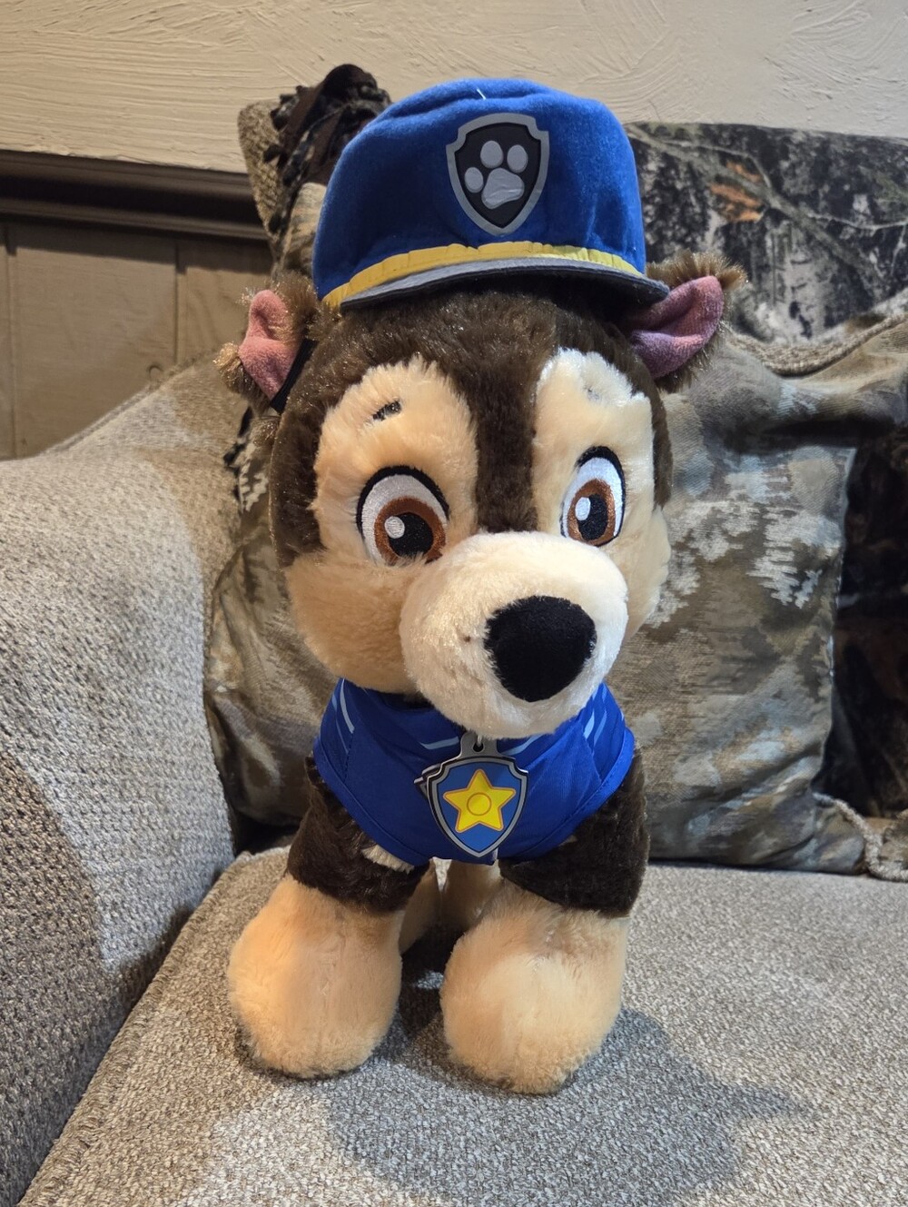 Build A Bear Paw Patrol Chase Plush Toy - Blue and Brown Police Pup